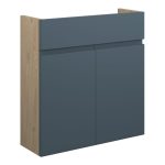 Diamond 600mm Slim Basin Unit - Matt Arley Blue (Oak Cab)