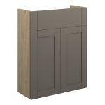 Crystal 500mm Slim Basin Unit - Matt Stone (Oak Cab)