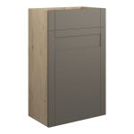 Crystal 500mm Standard WC Unit - Matt Stone (Oak Cab)