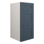 Crystal 300mm Standard 3 Drawer Unit - Matt Arley Blue (Grey Cab)