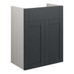 Crystal 500mm Standard Basin Unit - Matt Graphite Grey (Grey Cab)