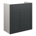 Crystal 600mm Standard Basin Unit - Matt Graphite Grey (Grey Cab)