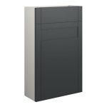 Crystal 500mm Slim WC Unit - Matt Graphite Grey (Grey Cab)