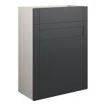 Crystal 600mm Standard WC Unit - Matt Graphite Grey (Grey Cab)