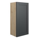Crystal 300mm Slim Base Unit - Matt Graphite Grey (Oak Cab)