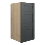 Crystal 300mm Standard 3 Drawer Unit - Matt Graphite Grey (Oak Cab)
