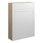 Crystal 600mm Slim WC Unit - Matt White (Oak Cab)