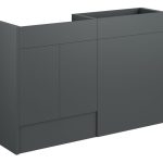 Platinum 1236mm Standard Basin & WC Unit Pack - Matt Graphite Grey (Grey Cab)