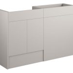 Platinum 1236mm Standard Basin & WC Unit Pack - Matt Dove Grey (Grey Cab)