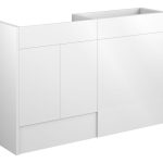 Platinum 1236mm Standard Basin & WC Unit Pack - White Gloss (Grey Cab)