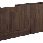 Platinum 1536mm Standard Basin  WC & 1 Door Unit Pack - Warm Walnut (Grey Cab)