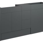 Platinum 1536mm Standard Basin  WC & 3 Drawer Unit Pack - Matt Graphite Grey (Oak Cab)