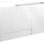 Platinum 1536mm Standard Basin  WC & 3 Drawer Unit Pack - White Gloss (Grey Cab)