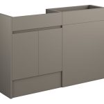 Diamond 1236mm Standard Basin & WC Unit Pack - Matt Stone (Grey Cab)