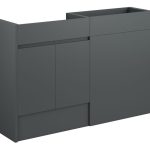 Diamond 1236mm Standard Basin & WC Unit Pack - Matt Graphite Grey (Grey Cab)