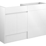 Diamond 1236mm Standard Basin & WC Unit Pack - White Gloss (Oak Cab)