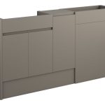 Diamond 1536mm Standard Basin  WC & 1 Door Unit Pack - Matt Stone (Grey Cab)