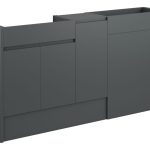 Diamond 1536mm Standard Basin  WC & 1 Door Unit Pack - Matt Graphite Grey (Oak Cab)