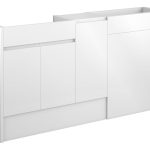 Diamond 1536mm Standard Basin  WC & 1 Door Unit Pack - White Gloss (Grey Cab)
