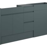 Diamond 1536mm Standard Basin  WC & 3 Drawer Unit Pack - Matt Green Camo (Grey Cab)
