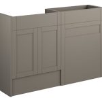 Crystal 1236mm Standard Basin & WC Unit Pack - Matt Stone (Grey Cab)