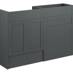Crystal 1236mm Standard Basin & WC Unit Pack - Matt Graphite Grey (Oak Cab)