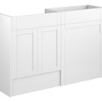 Crystal 1236mm Standard Basin & WC Unit Pack - Matt White (Oak Cab)