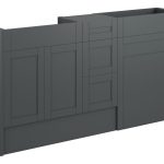 Crystal 1536mm Standard Basin  WC & 3 Drawer Unit Pack - Matt Graphite Grey (Oak Cab)