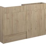 Platinum 1236mm Slim Basin & WC Unit Pack - Havana Oak (Grey Cab)