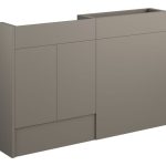 Platinum 1236mm Slim Basin & WC Unit Pack - Matt Stone (Grey Cab)