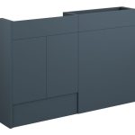 Platinum 1236mm Slim Basin & WC Unit Pack - Matt Arley Blue (Oak Cab)