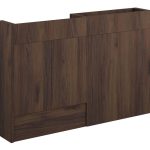 Platinum 1236mm Slim Basin & WC Unit Pack - Warm Walnut (Grey Cab)
