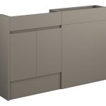 Diamond 1236mm Slim Basin & WC Unit Pack - Matt Stone (Grey Cab)