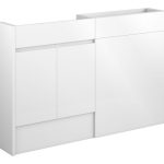 Diamond 1236mm Slim Basin & WC Unit Pack - White Gloss (Grey Cab)