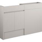 Diamond 1236mm Slim Basin & WC Unit Pack - Matt Dove Grey (Grey Cab)