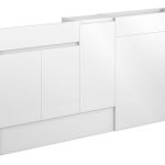 Diamond 1536mm Slim Basin  WC & 1 Door Unit Pack - White Gloss (Oak Cab)