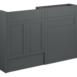 Crystal 1236mm Slim Basin & WC Unit Pack - Matt Graphite Grey (Grey Cab)