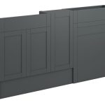 Crystal 1536mm Slim Basin  WC & 1 Door Unit Pack - Matt Graphite Grey (Oak Cab)