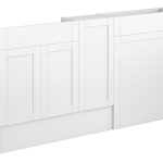 Crystal 1536mm Slim Basin  WC & 1 Door Unit Pack - Matt White (Grey Cab)