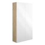 Platinum 600mm Slim 2 Door Storage Unit - White Gloss (Oak Cab)
