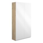 Diamond 600mm Slim 2 Door Storage Unit - White Gloss (Oak Cab)