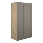 Crystal 600mm Standard 2 Door Storage Unit - Matt Stone (Oak Cab)