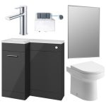 Purity 900mm Furniture & BTW WC Pack - Anthracite Gloss (LH)