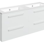 Unify 1210mm Wall Hung 4 Drawer Basin Unit & 0TH Thin Edge Basin - White Gloss