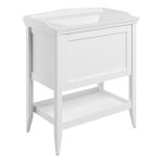 Prestige 800mm Floor Standing 1 Drawer Basin Unit w/Basin - Matt White