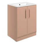 Stark 615mm Floor Standing 2 Door Basin Unit w/1TH Basin - Matt Apricot