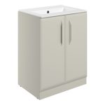 Stark 615mm Floor Standing 2 Door Basin Unit w/0TH Basin - Matt Latte