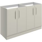 Stark 1200mm Floor Standing 4 Door Basin Unit (No Top) - Matt Latte
