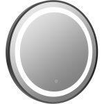 Vision 600mm Round Front-Lit LED Mirror - Matt Black