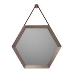 Shine 500x433mm Hexagonal Mirror - Bronze
